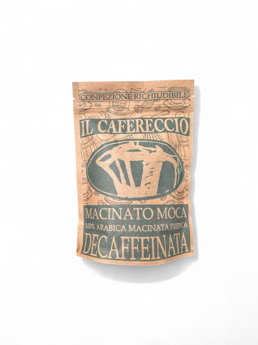 Ground coffee for moka: IL CAFERECCIO DECAFFEINATED 250g
