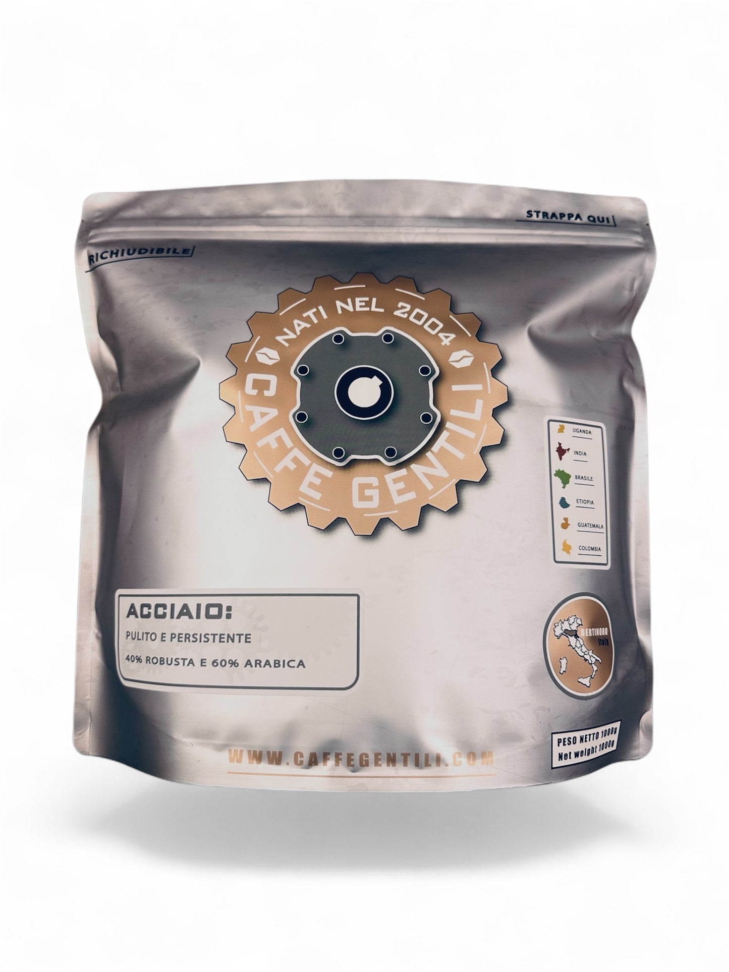 Caffè in grani per espresso ACCIAIO 1000g