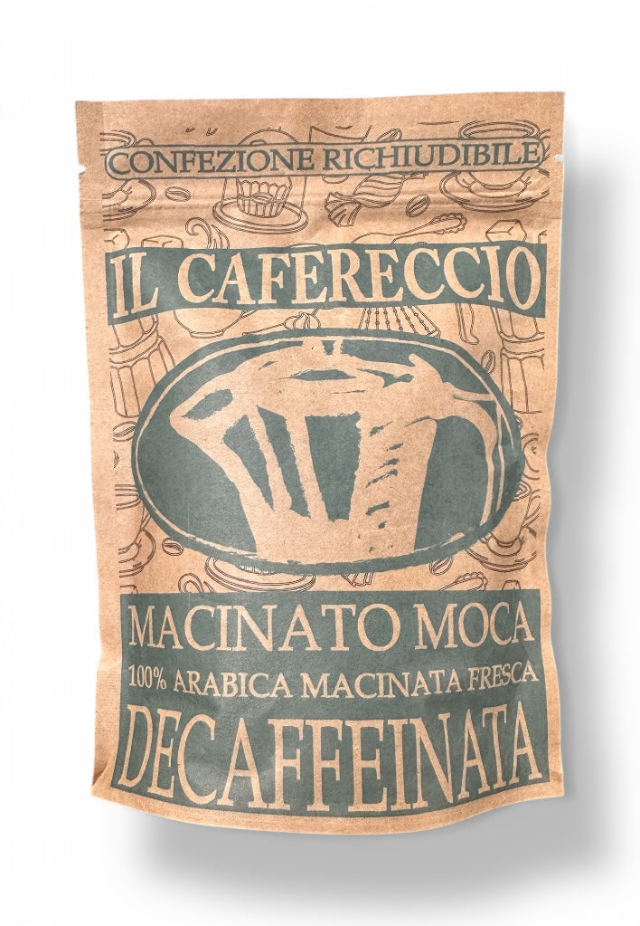 Caffè macinato per moca DECAFFEINATO: IL CAFERECCIO